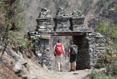 Chorten gate seen at beginning and  at end the village in Manaslu Circuit.JPG